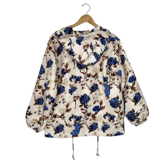 TORY BURCH Floral Print Hooded Wind Resistant Jacket - Picture 7 of 12